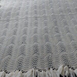 Hand made baby blanket.  40" x 46"